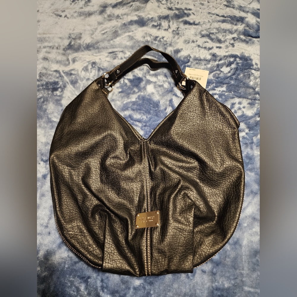 NWT NINE WEST ROOSTER FUNPAK FAUX LEATHER HOBO BAG